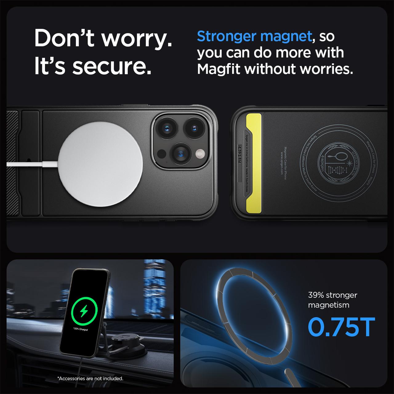 Case For iPhone 15 Pro Max Plus Spigen Rugged Armor MagSafe Carbon Casing