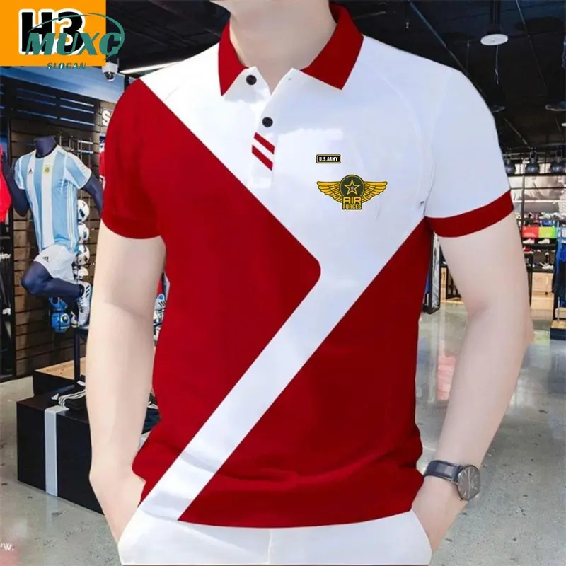 Áo Polo Nam, Bộ Sưu Tập Mùa Hè, Vải Ngầu Menswear Có Cổ 1