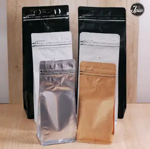 JPW Packaging 113gr Flat Bottom Pouch (Pocket Zipper with Valve) Packaging - Food Grade