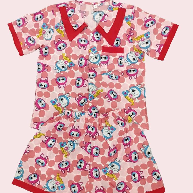 Combo 3 Bộ Pijama tay ngắn quần đùi mẫu ngẫu nhiên cho bé gái họa tiết dễ thương size (8-38) kg Voi 3