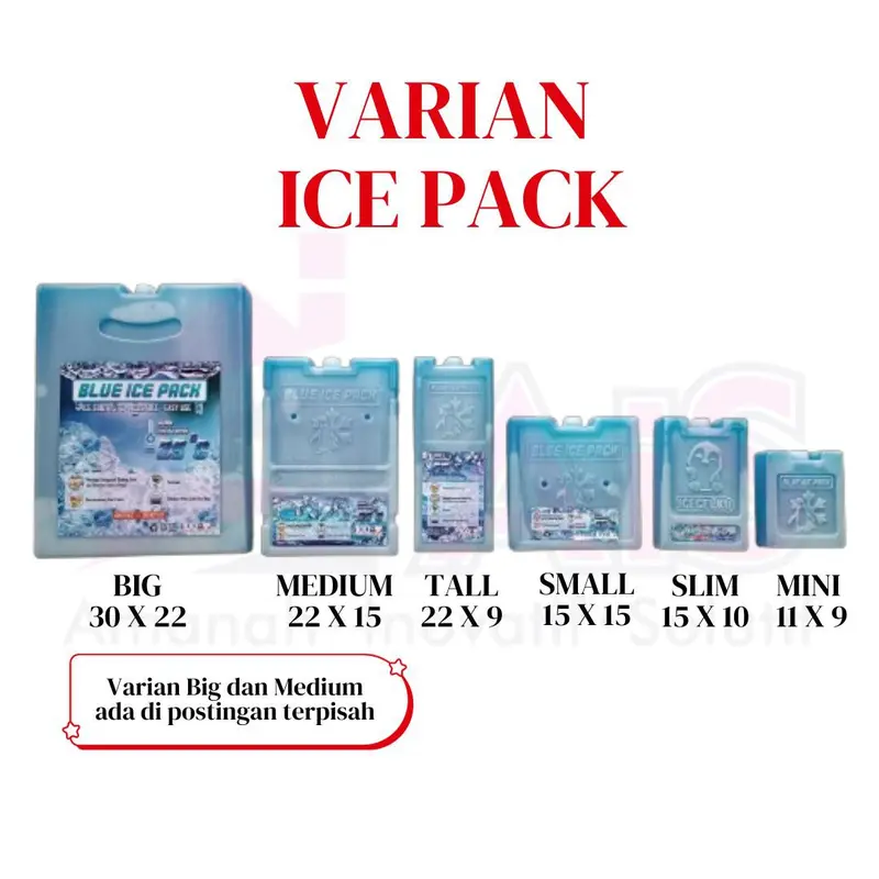 ICE PACK TALL 22x9x3cm ICE PACK BATA ICE PACK BLUE PENGGANTI DRY ICE PENGGANTI ES BATU ICE GEL AIR COOLER ICEPACK BATA 2