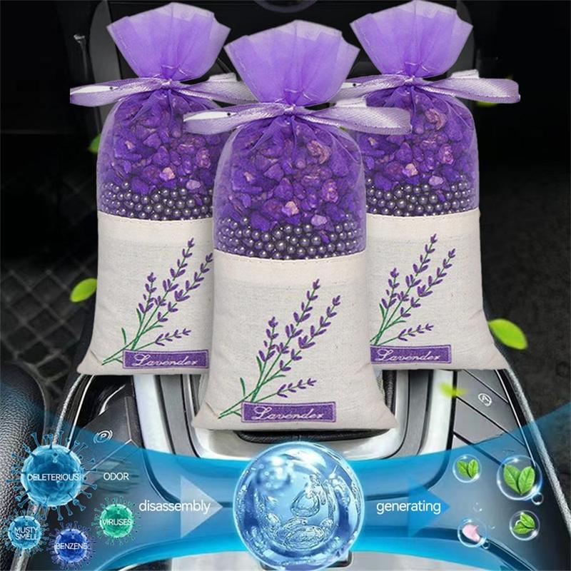Product Introduction of Lavender Sachet, 8 Counts/set Portable Odor Absorber Sachet, Air Freshener for Home  Car Closets Drawers Office 2