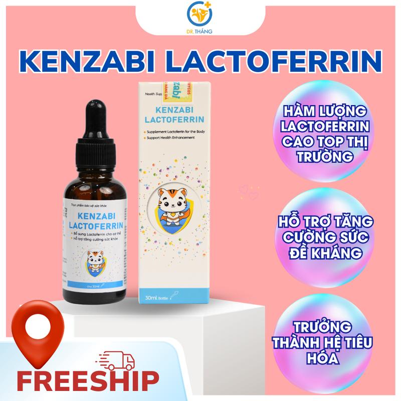 [CB2] Combo xử lý khò khè, mũi dãi, khụt khịt: 2 Lactoferrin Kenzabi tặng 1 Xịt muối Hypertonic + 1 Xịt lợi khuẩn Probiotic Kenzabi 1