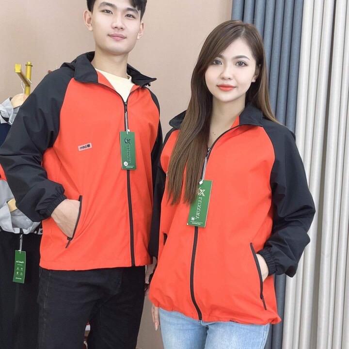 Áo khoác gió nam nữ mẫu pha tay lót lưới chống rét