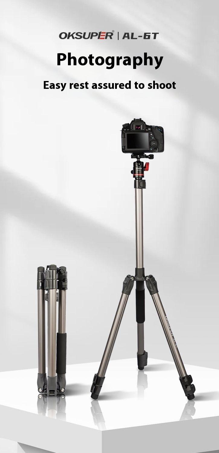 Product Introduction of SL OKSUPER camera tripod photography SLR tripod outdoor portable aluminum alloy hydraulic damping gimbal bracket 1