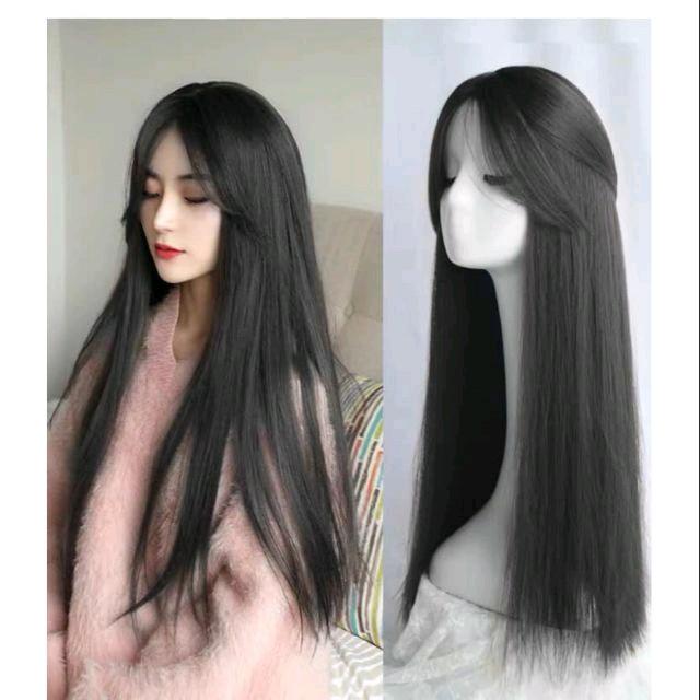 Tóc giả nữ đẹp ️️ FREESHIP ️️ nguyên đầu thẳng 2 mái hất cúp kèm ảnh thật Women Wig