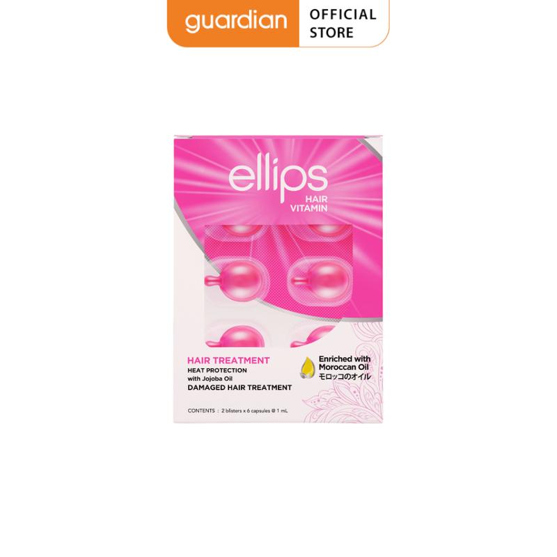  Serum Dưỡng Tóc Hỗ Trợ Phục Hồi Hư Tổn Ellips Hair Vitamin Moroccan Oil Hair Treatment 12 Viên 