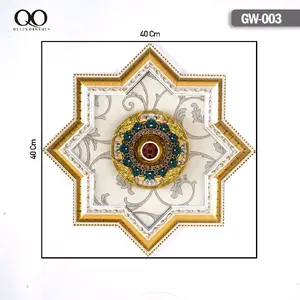 GW-003 Ornamen Lampu PVC Elegan Diameter 40cm Fitting SNICat Siap Pasang untuk Plafon PVC Gypsum Triplek Variasi Lampu Gantung Modern untuk Ruang Tamu Kabel