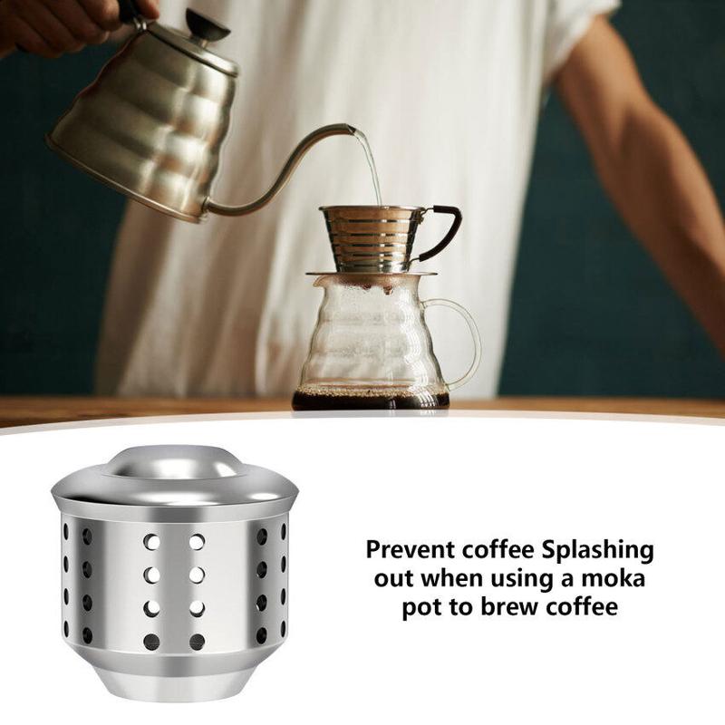 Moka Pot Stovetop Espresso Coffee Maker Accessories Anti-Splash Valve Stainless Steel 5