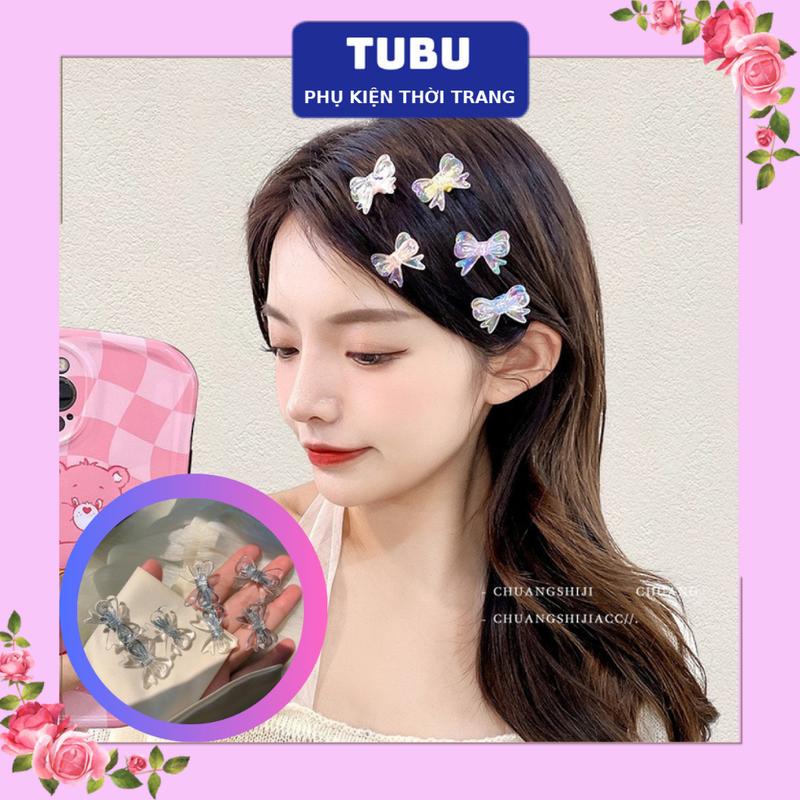  Kẹp tóc nơ màu trong suốt siêu hot phong cách Hàn Quốc cho nữ  Women chơi Tết Xuân Năm mới | Tubu 