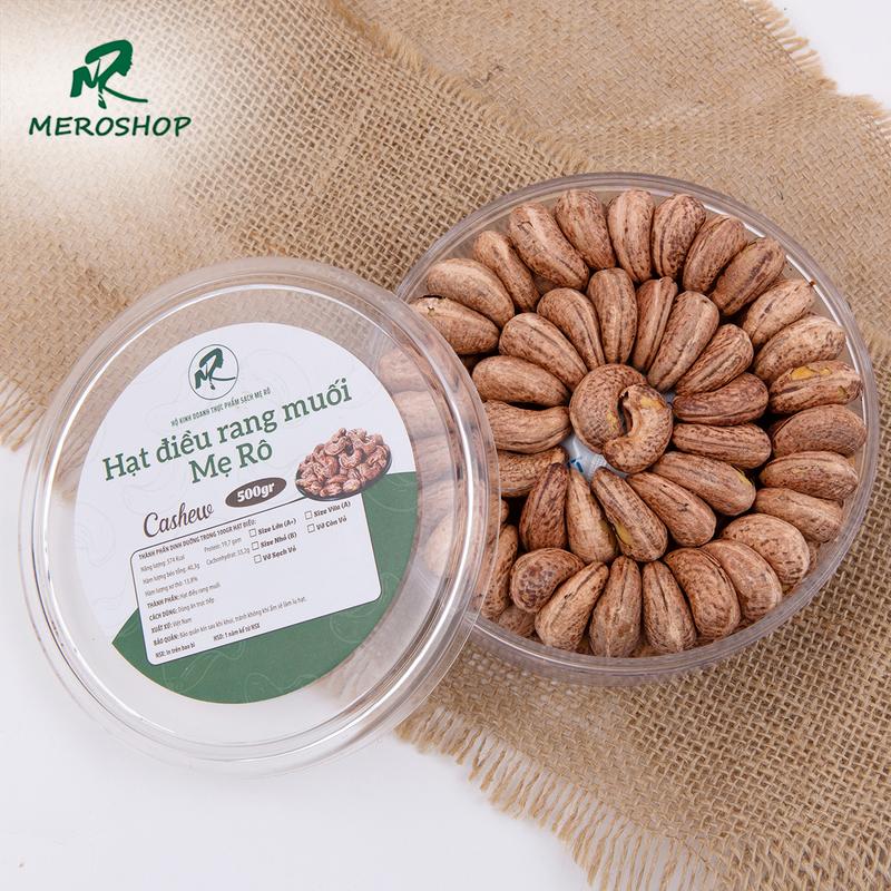 500Gr Hạt điều rang muối Hạt lớn (Campuchia) Xếp hộp Mẹ Rô Có hồ sơ công bố, Xuất hóa đơn công ty đầy đủ
