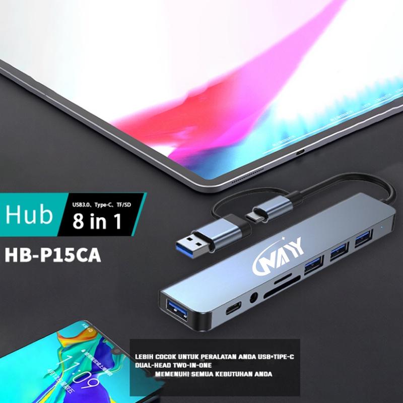 [RADY] MAYY 8IN1 Adapter Connector DS01 USB-C Type-c Kable Konekter Multifungsi SD Card TF Card Computer Laptop Phone Table 8