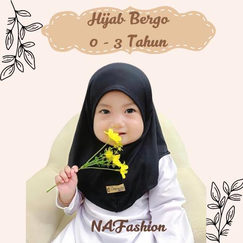 Hijab Bergo Instan Anak Bayi 03 bulan - 2 Tahun  Kerudung Muslim Segitiga Pashmina 3