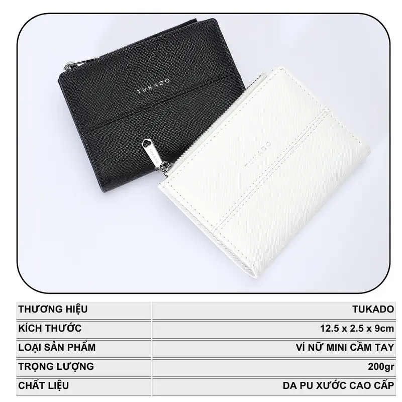 Ví Nữ Mini Cầm Tay 2 Ngăn Full Box Đựng Tiền Đựng Thẻ Da Xước Siêu Đẹp TK10 1