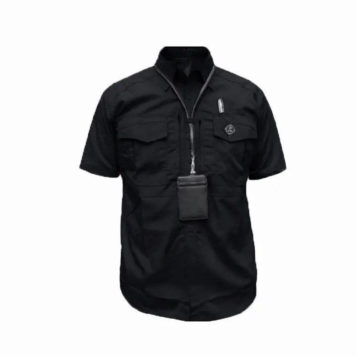 Kemeja Tactical Lengan Pendek Pria Anti Sobek Warna Abu - Cocok Untuk Seragam Kerja Outdoor Indoor Dan Petualangan 2