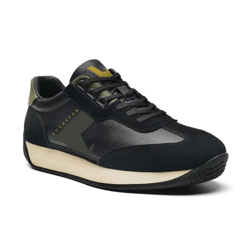 Nakeibra - Sneakers KAZA Hitam & Cokelat Sepatu Kasual Sports Pria Wanita - E29 1