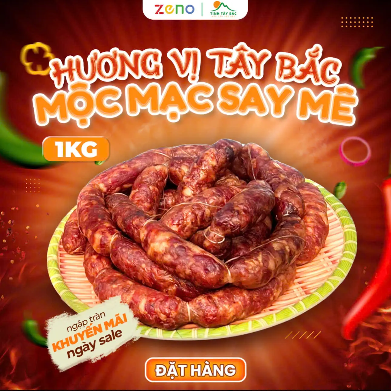 Lạp xưởng sấy khô vị mặn. 1GK kèm lọ chẩm chéo Food