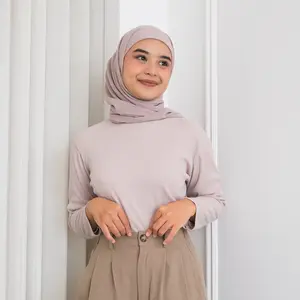 Yeppuoutfit Ivvy Manset - Basic Inner Baju Wanita Turtleneck Manset Lengan Panjang Bahan Kaos Rib Size M dan XL Muslim Korean Style Nyaman Grey