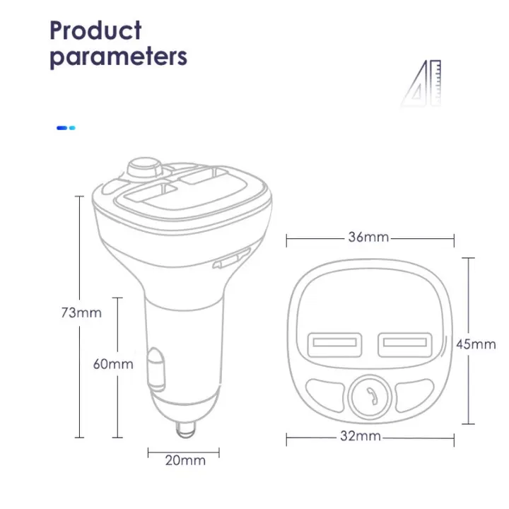 Tẩu nghe nhạc MP3 kiêm sạc nhanh Hyundai HY-87 1