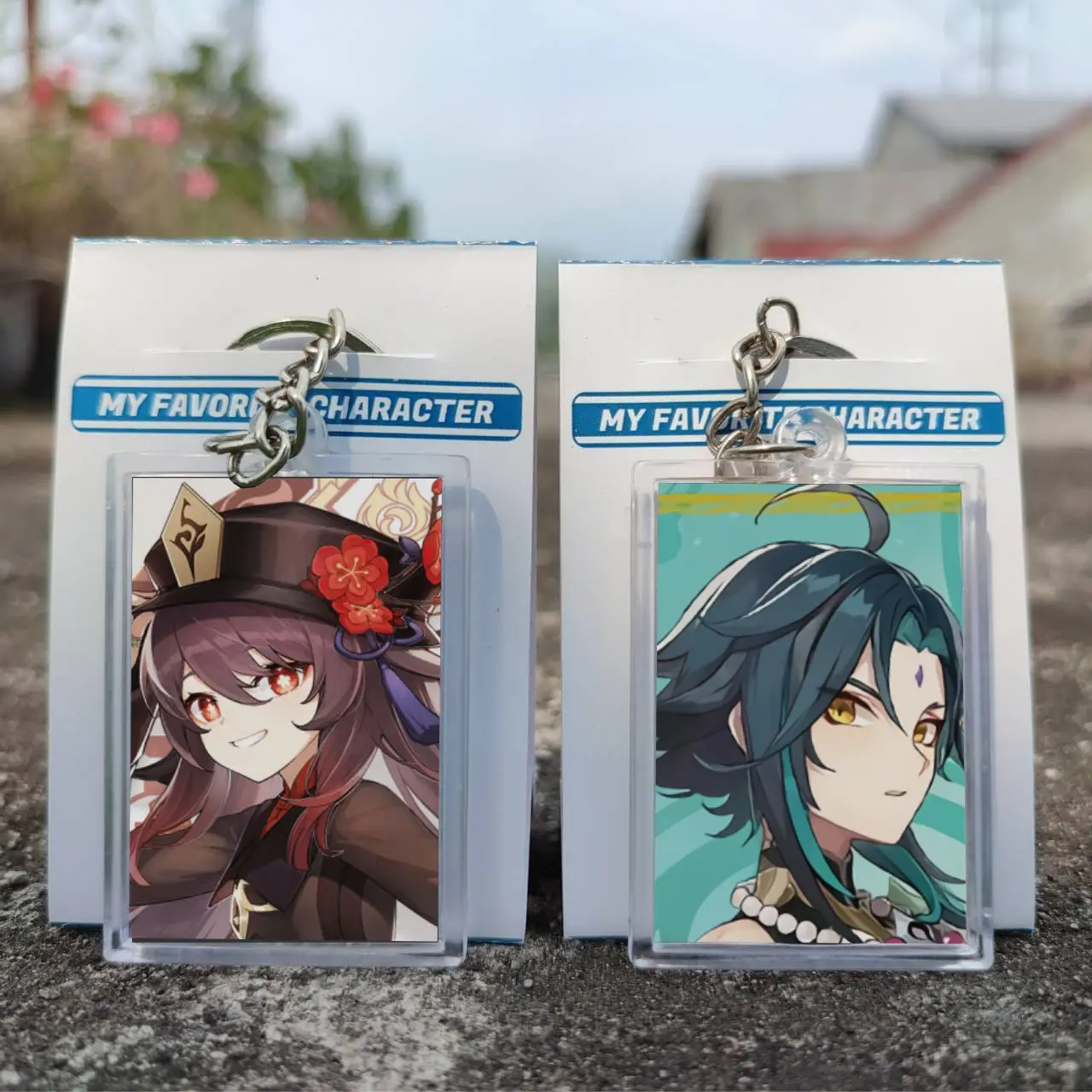 Keychain Game Genshin Impact - Ganci Anime - Hu Tao - Xiao - Raiden Shogun - Zhongli - Ganyu - Tartaglia - Paimon - Yae Miko - Kazuha