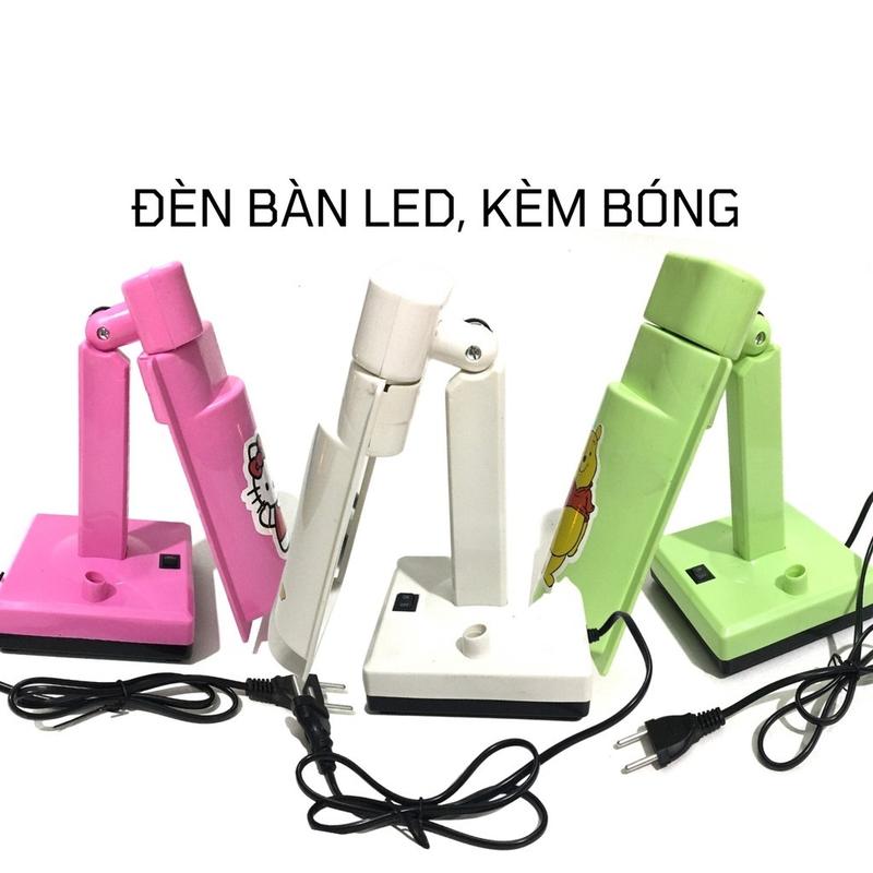 Đèn bàn học led kèm bóng, đèn bàn đọc sách làm việc học tập cho bé