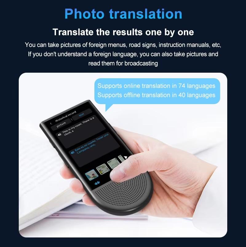Product Introduction of Latham S15 4G Portable AI Translator 16GB Memory 148 Language Smart Translate In Real Time Voice Photo Offline Translated 7