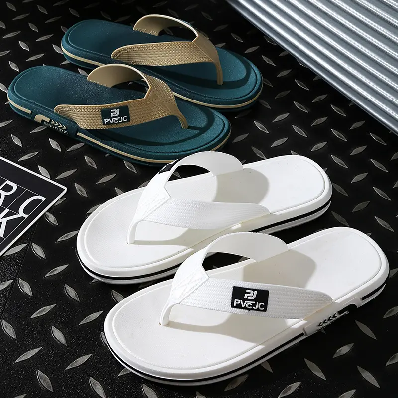 Flip Flops Men's Summer Flip-Flops Outdoor Non-Slip Wear-Resistant Couple Beach Slippers Men's Outdoor