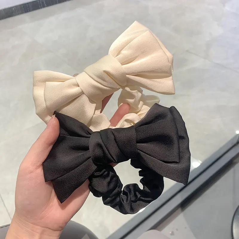 Minimalist Bowknot Hair Ring High Elasticity Does Not Hurt Hair Low-Key Elegant Hair Accessories Suitable for Office Dating