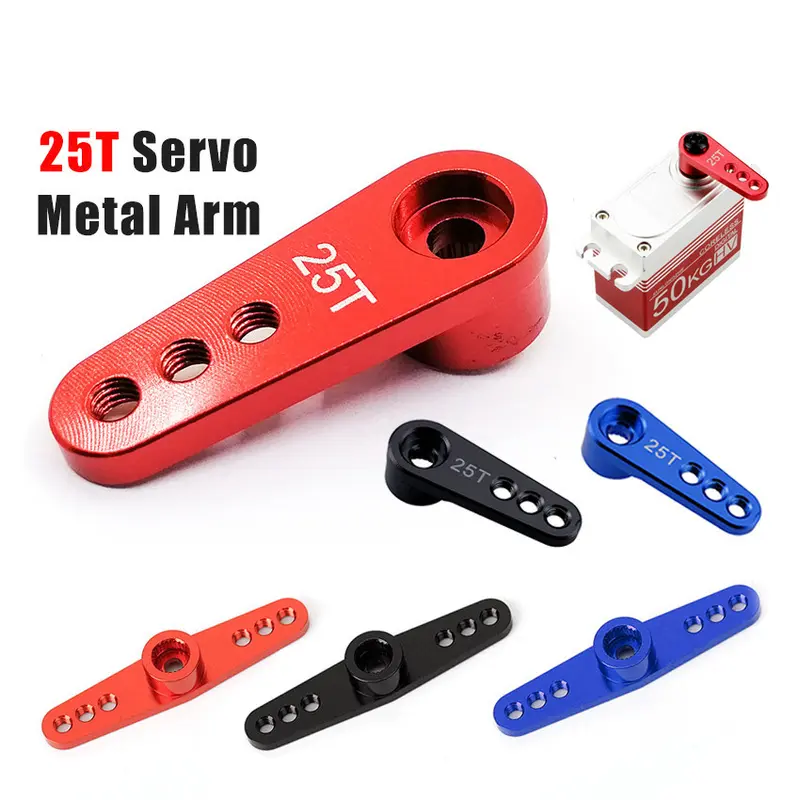 Aluminium Servo Arm 25T untuk Semua Jenis Servo dengan 25 Gigi Lengan Servo Alloy Berkualitas Tinggi untuk RC Car Universal Upgrade Performa Kendaraan Remote Control 2