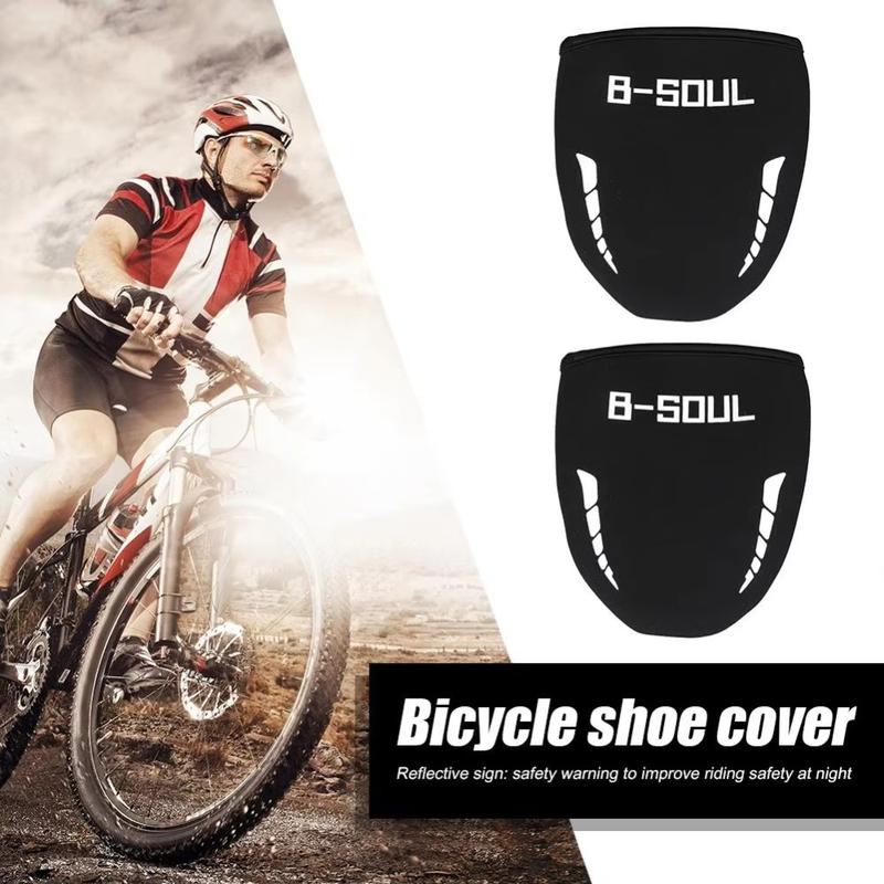 Product Introduction of 1 Pair Warm Anti-slip Bicycle Cycling Shoe Covers Windproof Pull-on Design Self-locking Toe Cover Wear Resistant Shoe Cover Protector 16
