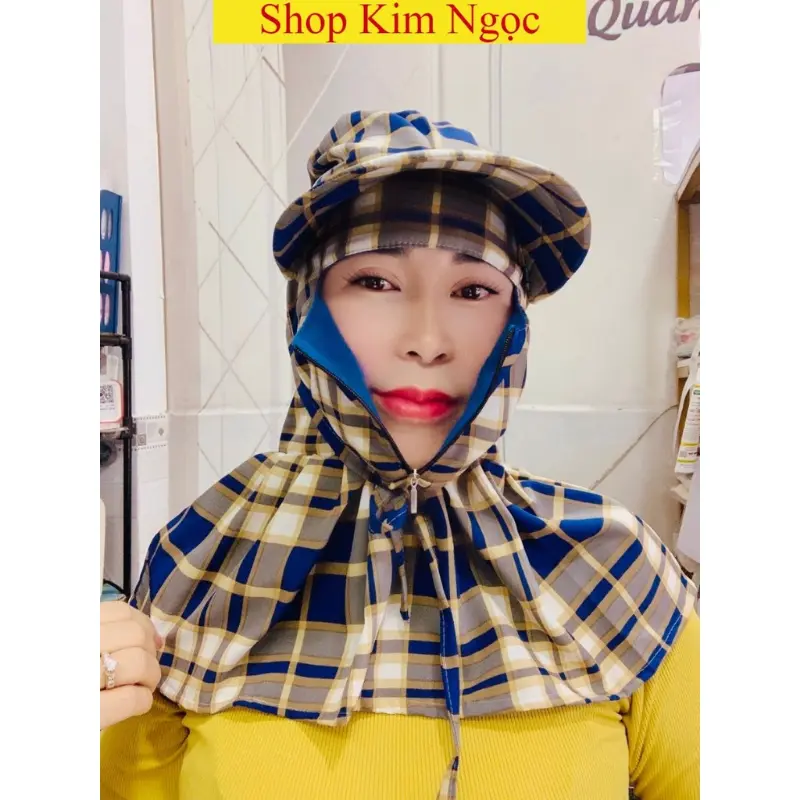 Mũ nón chống nắng -Mũ nón chống nắng dây kéo giữa -mũ nón chống TIA UV tránh sạm nám da- Shop Kim Ngọc