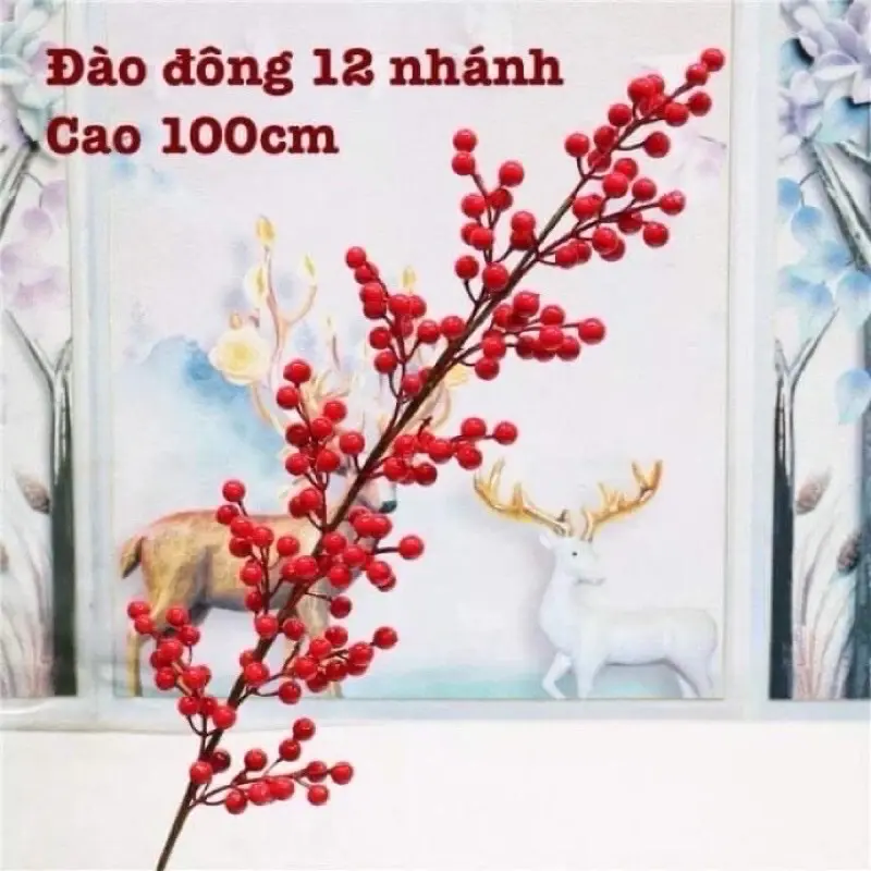 Cành đào đông (cherry) trang trí 12 nhánh loại cao cấp, trang trí Tết, trung thu... Đồ trang trí Đồ trang trí Đồ trang trí Đồ trang trí Đồ trang trí 7