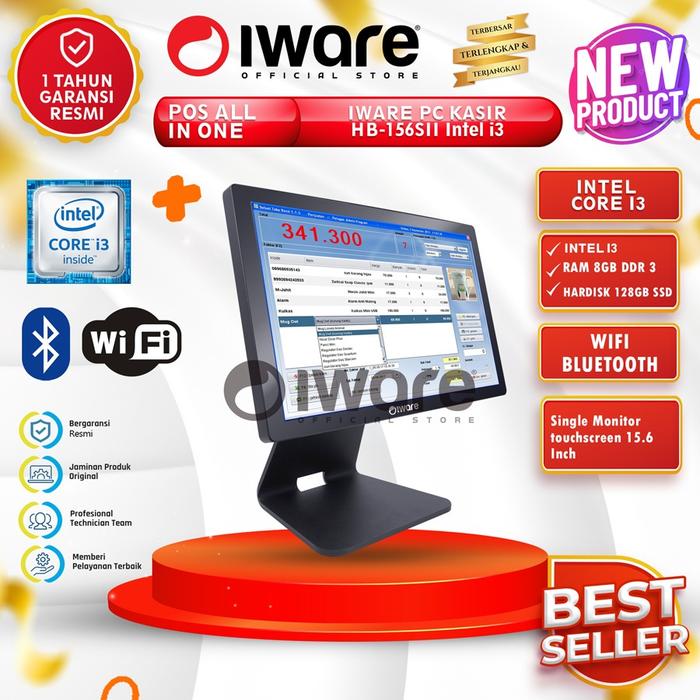 Gambar Iware POS All In One Mesin Kasir Core i3 HB-156S 4GB/64GB | HB-156II 8/128 SSD Garansi 1 Tahun Touchscreen 15,6" Windows 10 - i3 8GB/128GB dari Iware.id Kota Administrasi Jakarta Pusat 5 Tokopedia