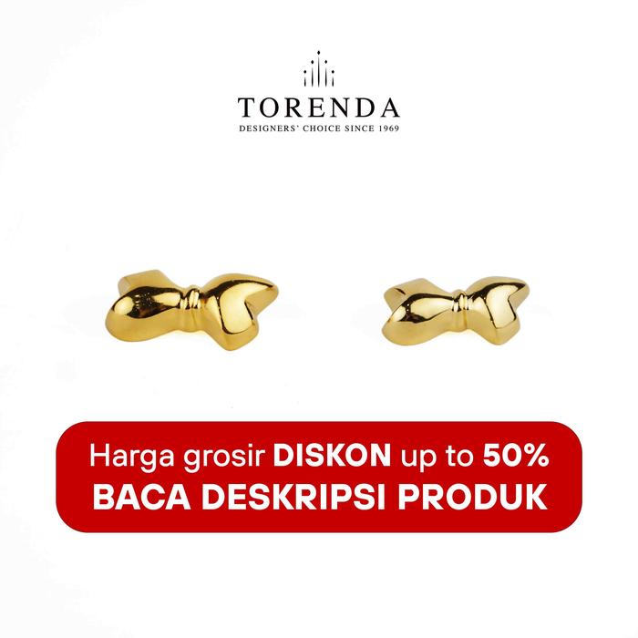 Gambar Torenda Kancing Jepang Emas Grosir Gold Button Motif Bow Knot Ribbon / PCS - 30mm dari Torenda Kota Administrasi Jakarta Pusat 3 Tokopedia