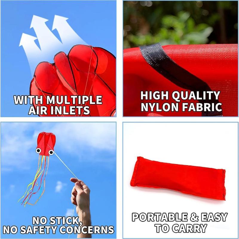Product Introduction of Diều Bạch Tuộc Khổng Lồ, Hàng Mới Về, Dài 4m, Màu Cam, 3D, Bay Tốt, Đồ Chơi Tự Làm, Dây Diều 30m / 100m, Thích Hợp Cho Đồ Chơi Ngoài Trời 20