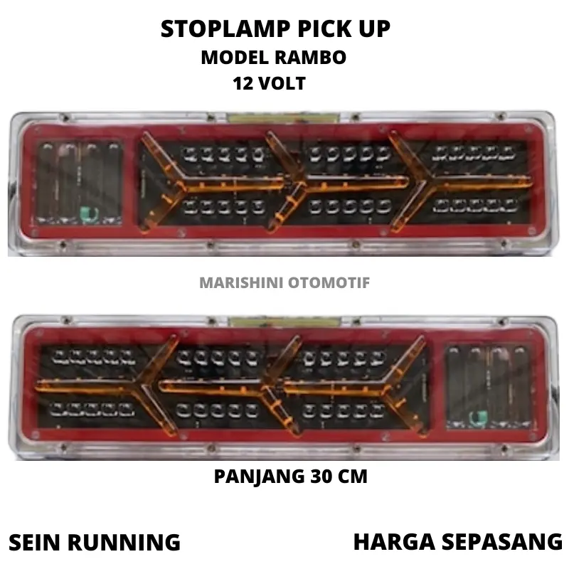 Lampu variasi stoplamp truk stoplamp truk 12 volt Stoplamp ST Rambo 30 CM 12 Volt terbaru murah lampu stoplamp truk 12 volt stoplamp truk running 12 Volt Mudah untuk pemasangannya - Kualitas baik dan tahan lama