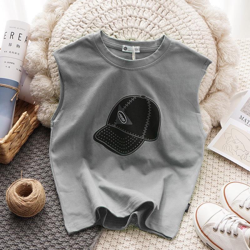 Áo ba lỗ bé trai chất cotton size đại đến 65kg - Áo LAKUER 4
