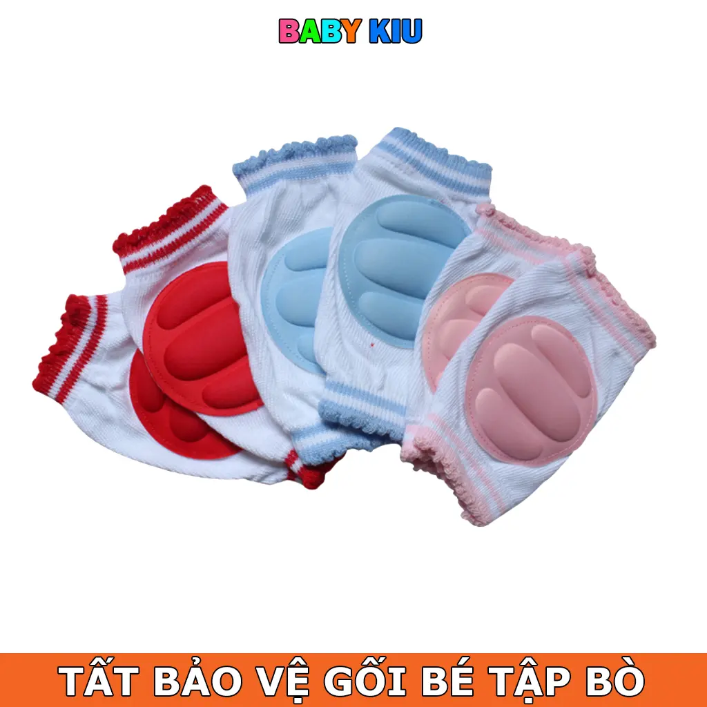 TẤT BẢO VỆ ĐẦU GỐI BÉ TẬP BÒ + TẬP ĐI. GIÚP BÉ KHÔNG BỊ TỔN THƯƠNG ĐẦU GỐI KHI BÒ