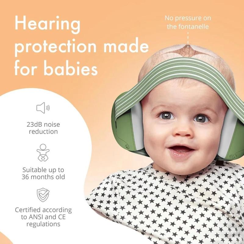 Product Introduction of Comfortable Adjustable Baby Noise Reduction Earmuffs Hearing Protection ABS Noise Cancelling Headphones with Elastic Headband Improves Sleep Infant Ear Muffs for Babies and Toddlers 17