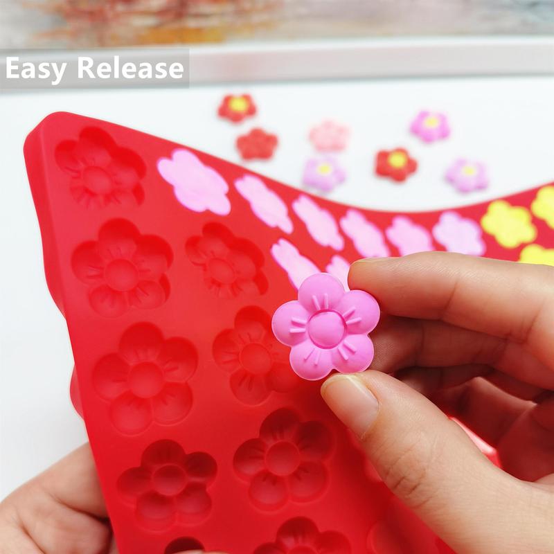70-flower Shaped Silicone Mold, 1 Count Chocolate Mold, DIY Baking Mold for Candy, Chocolate, Soft Candy, Kitchen Baking Tool 3