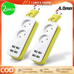 Stop Kontak Universal 6 Saku + 3 USB Port + Type-C Fast Charging – Kabel 2M, Multifungsi, Tahan Overload