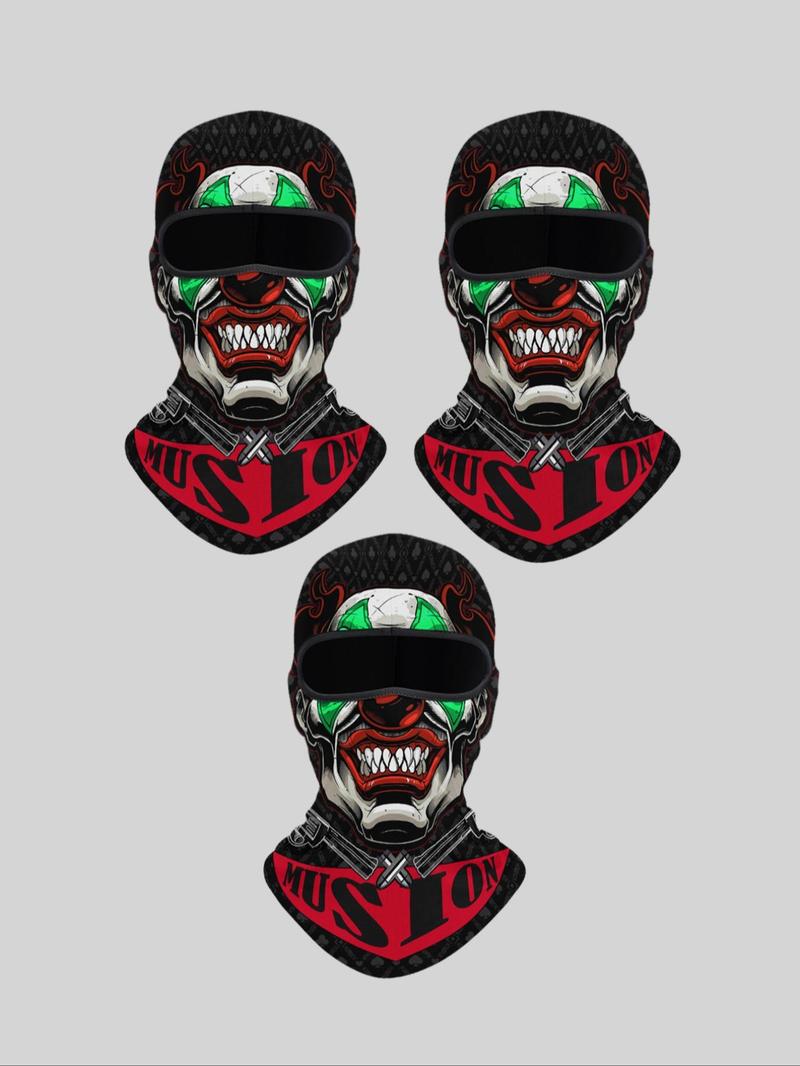 Product Introduction of Figure & Skull Print Full Face Mask, Breathable Windproof Sun Protection Face Cover for Cycling Riding Motorcycle, Sports & Outdoor Clothing Accessories 0