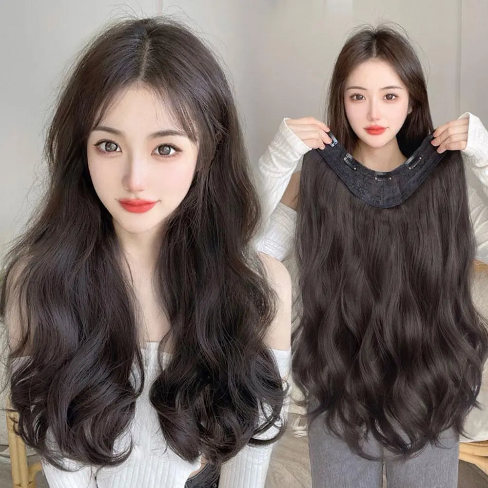 Mảnh Tóc Giả, Lọn Lớn Gợn Sóng, Bồng Bềnh, Dài 50cm, Kiểu Tóc Hình Chữ Ushaped, X1U8