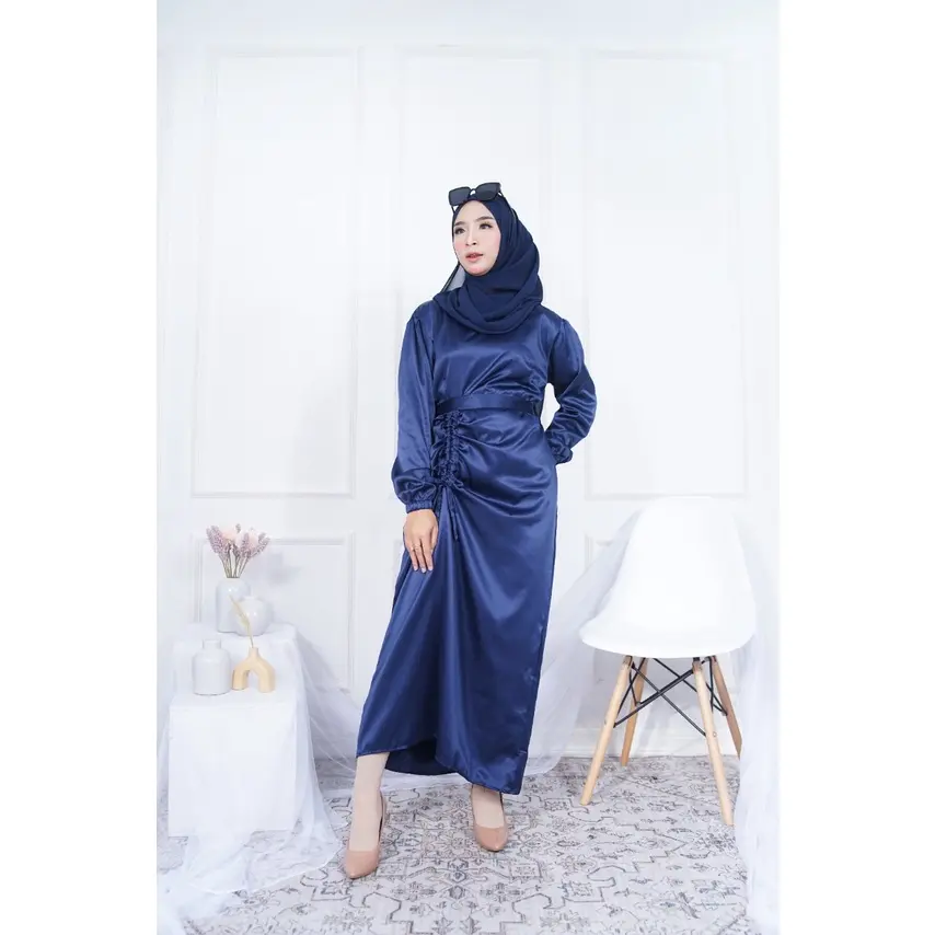 DRESS SERUT SATIN TALI KONDANGAN | PROMO LEBARAN Kain Panjang Muslim Gamis