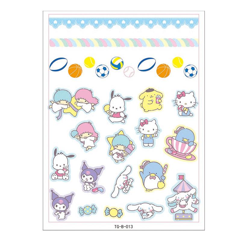 Hình Xăm Dán Sanrio, Có Thể Tùy Chỉnh, Nhiều Màu Sắc, Thiết Kế Dễ Thương, Không Thấm Nước, Lâu Trôi, Thích Hợp Làm Quà Tặng Ngày Lễ, Cho Mặt Và Cánh Tay, Hàng Mới Về 4