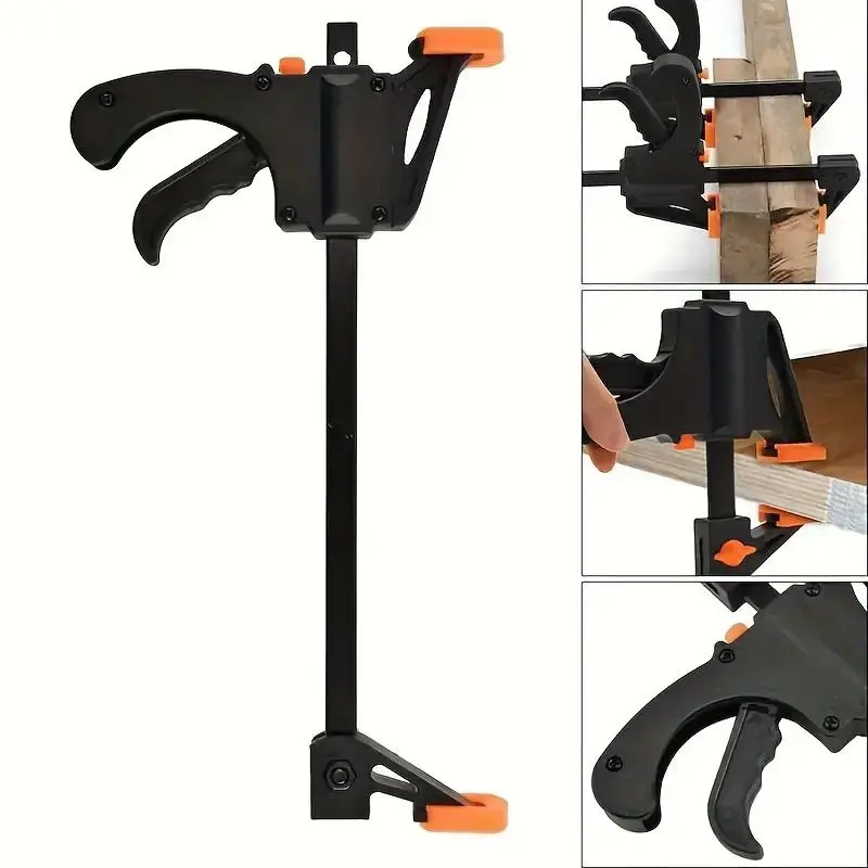 Mini 4-Inch F-Clamp, Quick Ratchet Release Clamp, Durable Nylon Woodworking Clamp, Suitable for DIY Projects and Woodworking 5