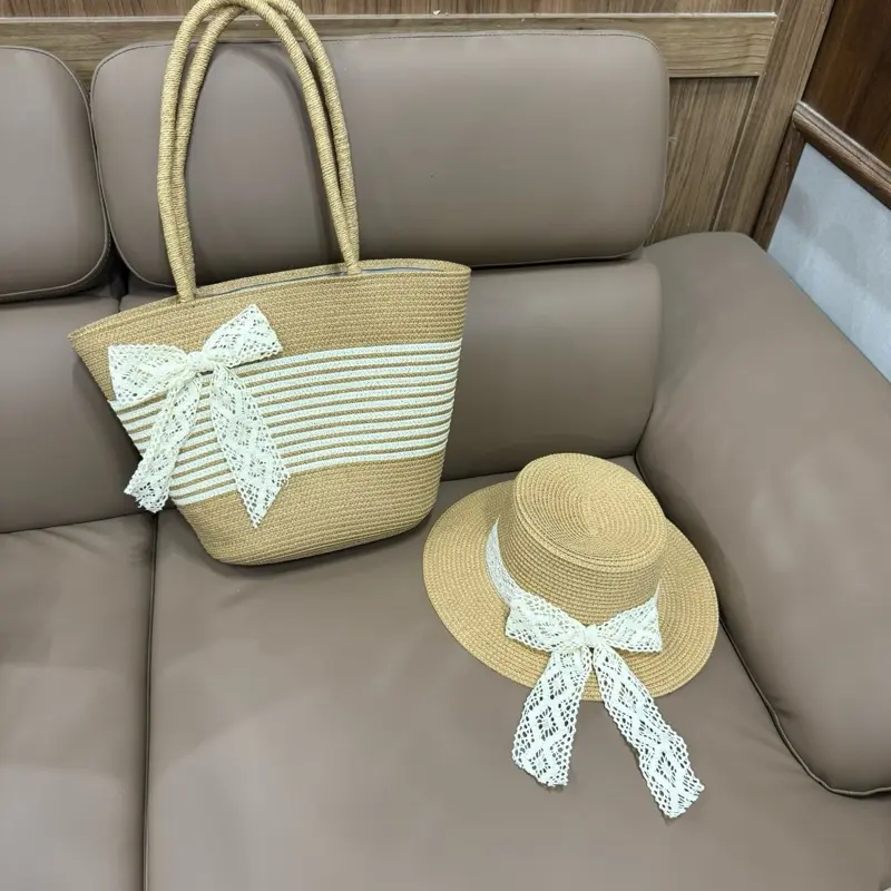Bộ Túi Mũ Nơ Ren Xinh Xắn ( Hàng sẵn Ship )
