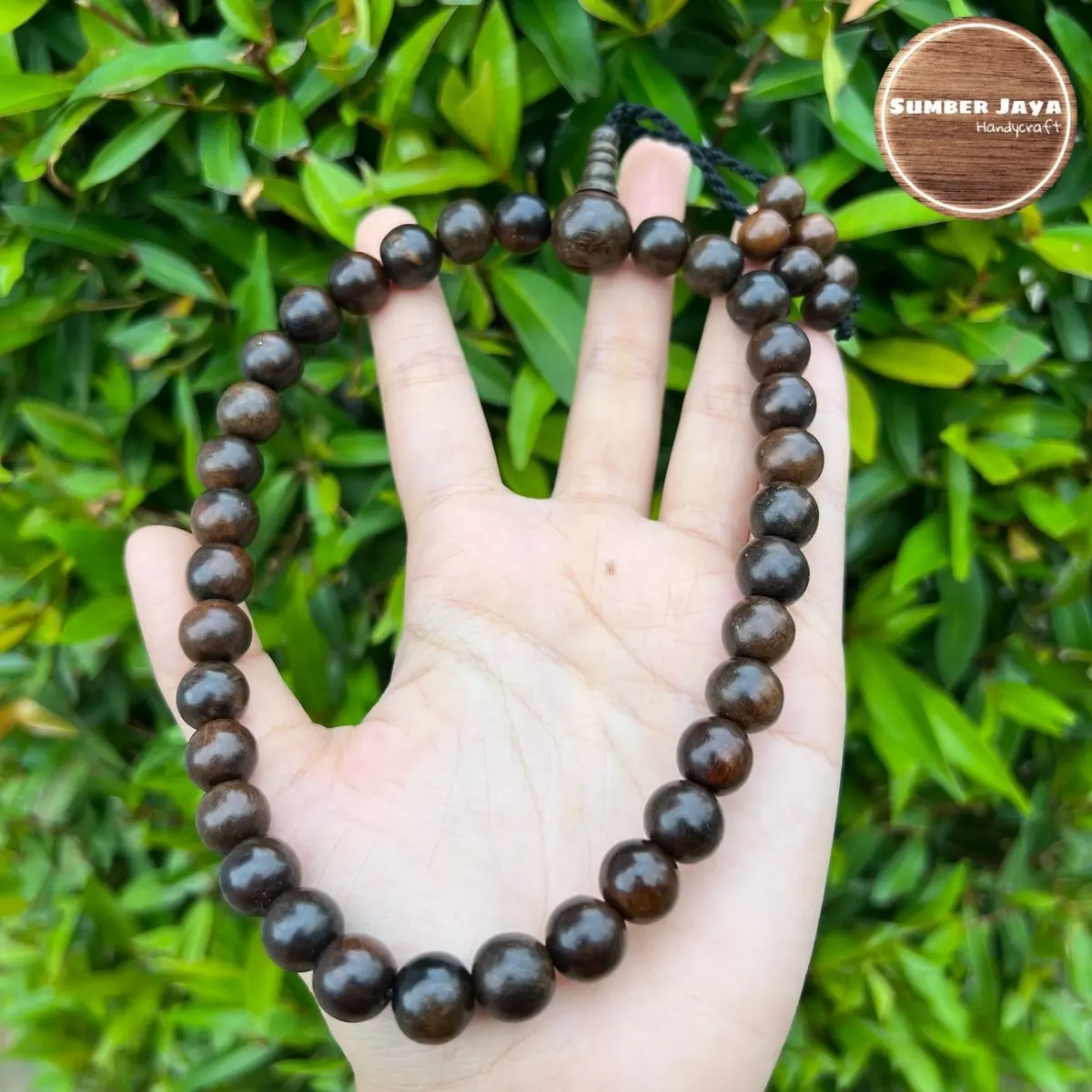 Tasbih 33 Gaharu Grade A 10 mm Kepala stupa