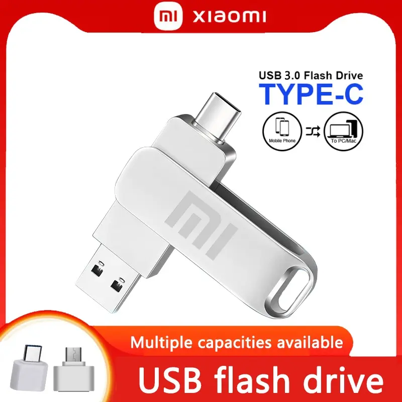 ร้านไทย พร้อมส่ง🤍🤍 Xiao'mi TYPE-C แฟลชไดรฟ์ USB-C ความเร็วสูง 128gb 256gb 512gb 1tb 2tb สําหรับโทรศัพท์ Android คอมพิวเตอร์ และอุปกรณ์อื่น ๆ 💖มีปลายทาง💖
