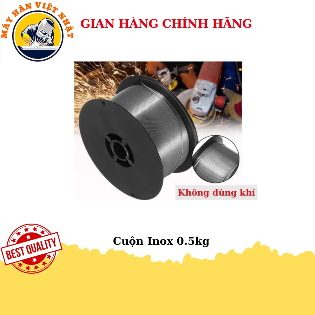 Cuộn Inox 0.5kg-lõi 0.8mm  chuyên dùng máy Mig không dùng khí.Hàn inox